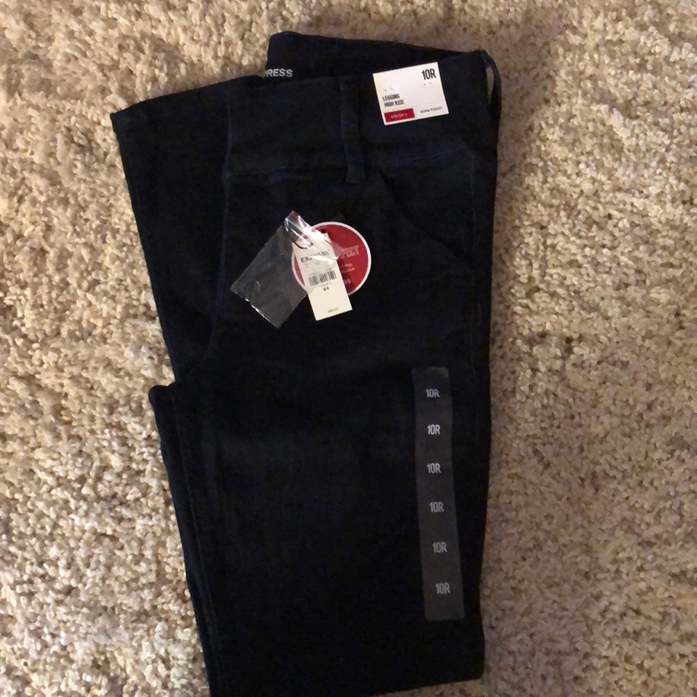 Express denim high rise leggings